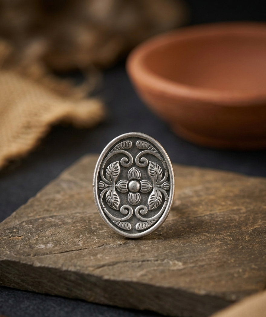 Floral motif ring