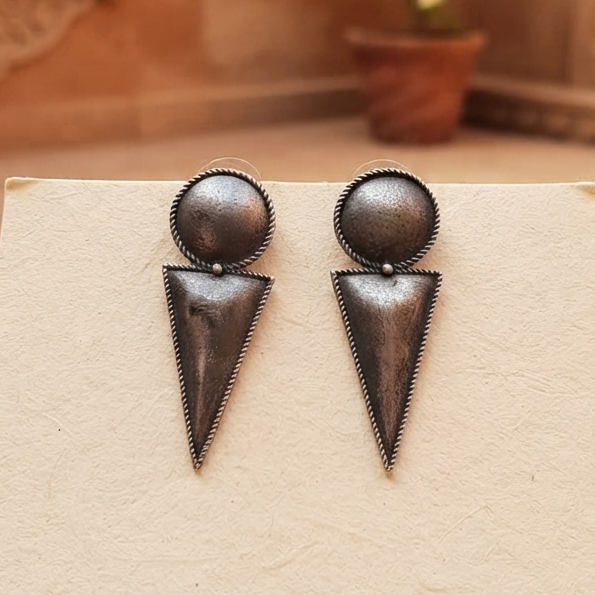 Antique geometric earrings