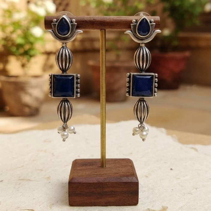 Antique lotus earrings