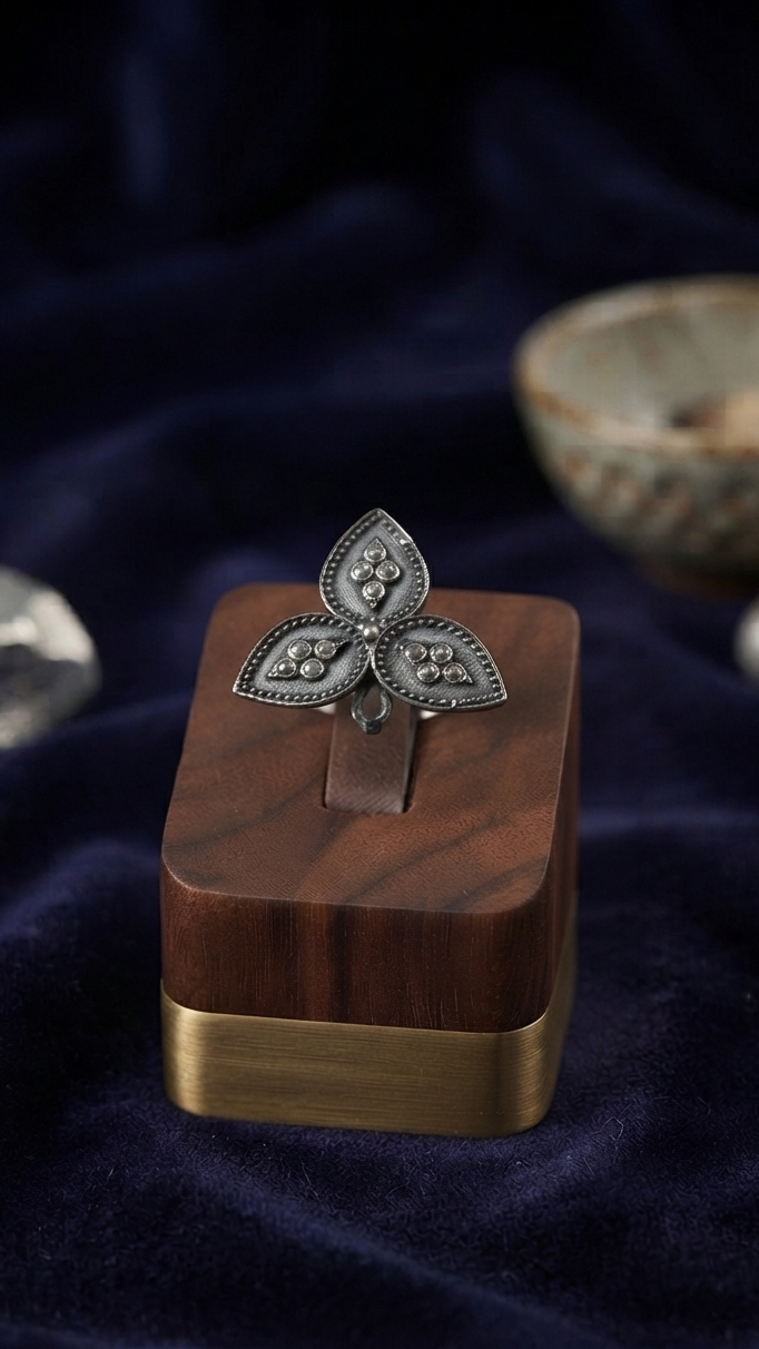 Leaf design ring