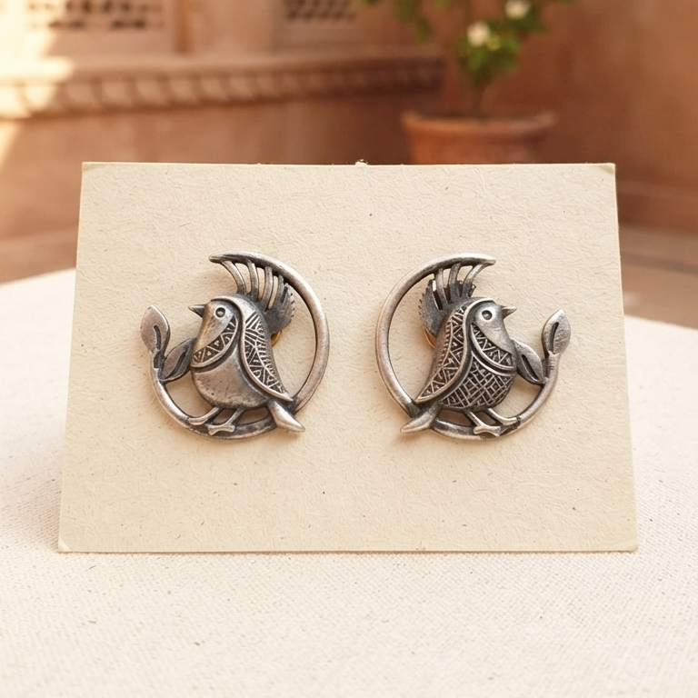 Chidiya Folk Earrings