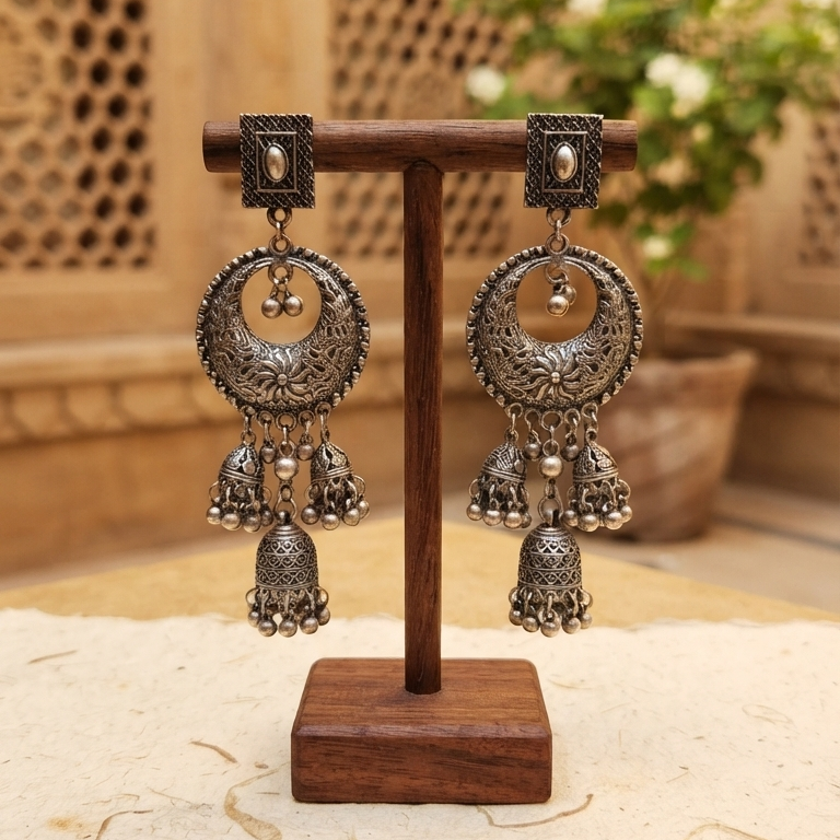 Rajwada Jhumka Chandbali