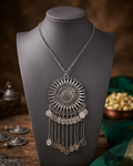 Oxodised chain necklace