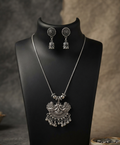 Twin peacock necklace