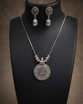 Round mandala art desgin necklace