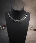 German Silver Leaf Petal Necklace