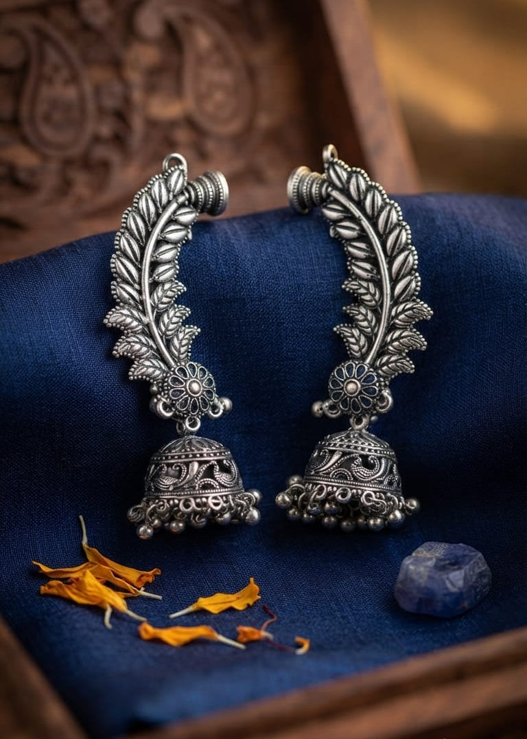 Floral jhumki ear cuff