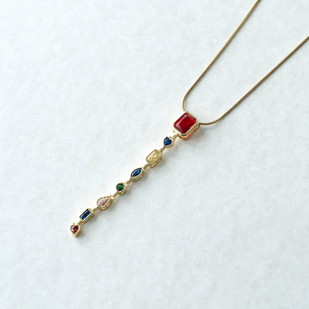 Spectrum Gem Drop Pendant