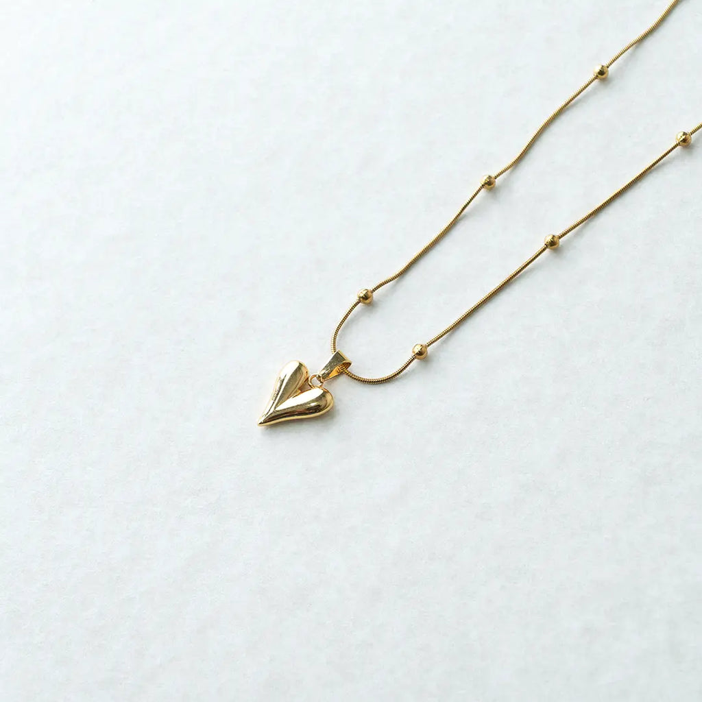 Heart Ball Chain Pendant