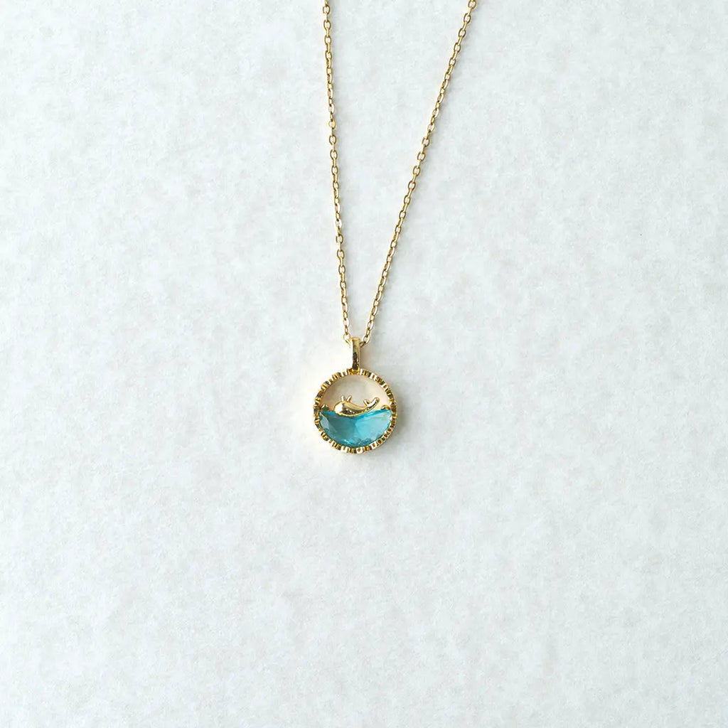 Beachy Whale Bule Ocean Pendant