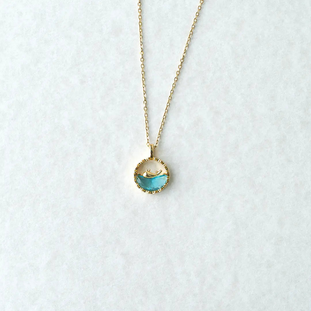 Beachy Whale Bule Ocean Pendant
