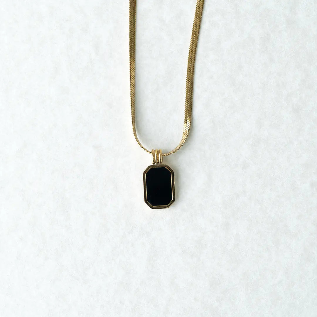 Black Enamel Pendant