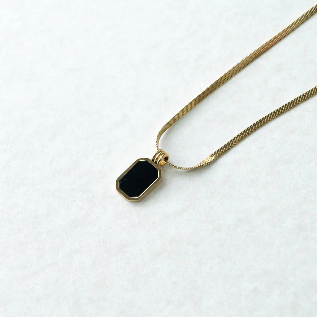 Black Enamel Pendant