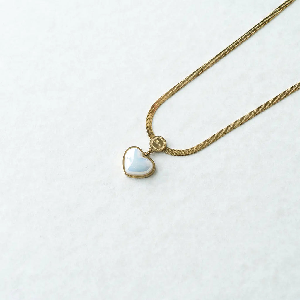 Pearl White Heart Pendant
