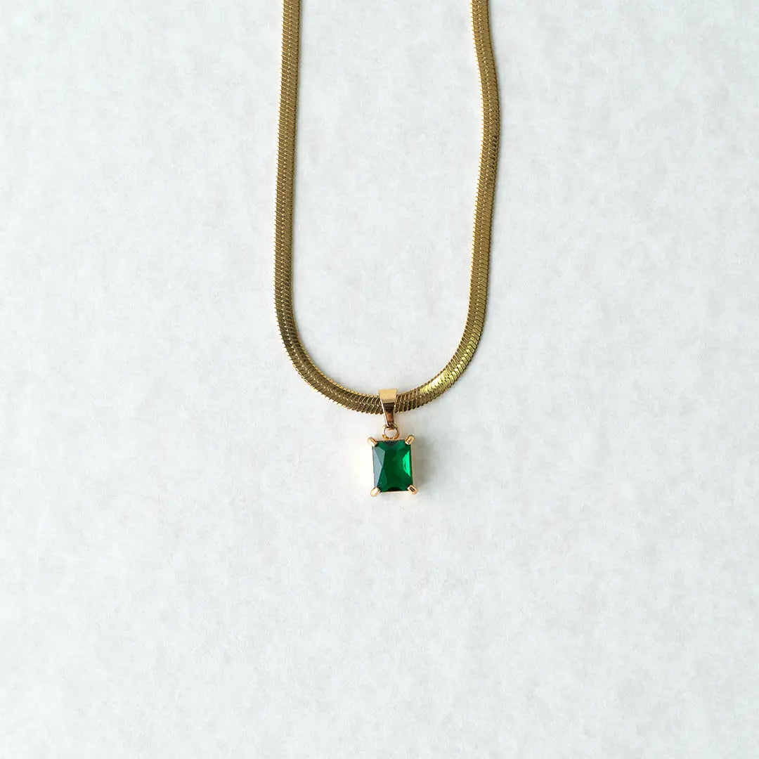 Green Enamel Pendant