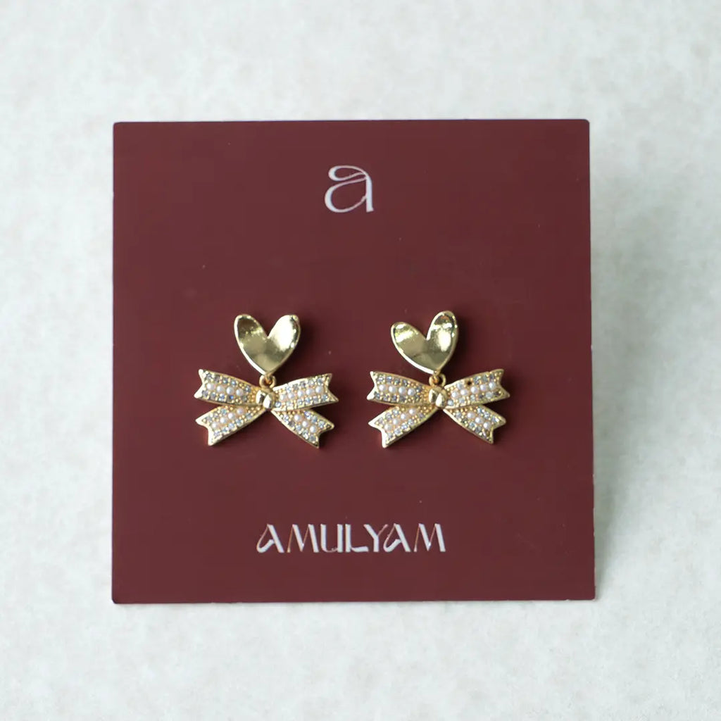Heart Bow Earrings