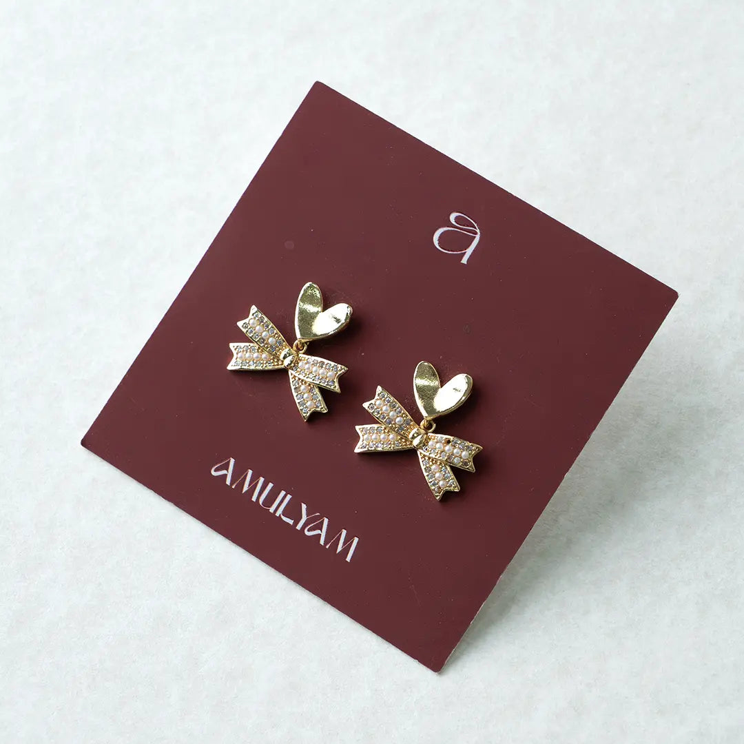 Heart Bow Earrings