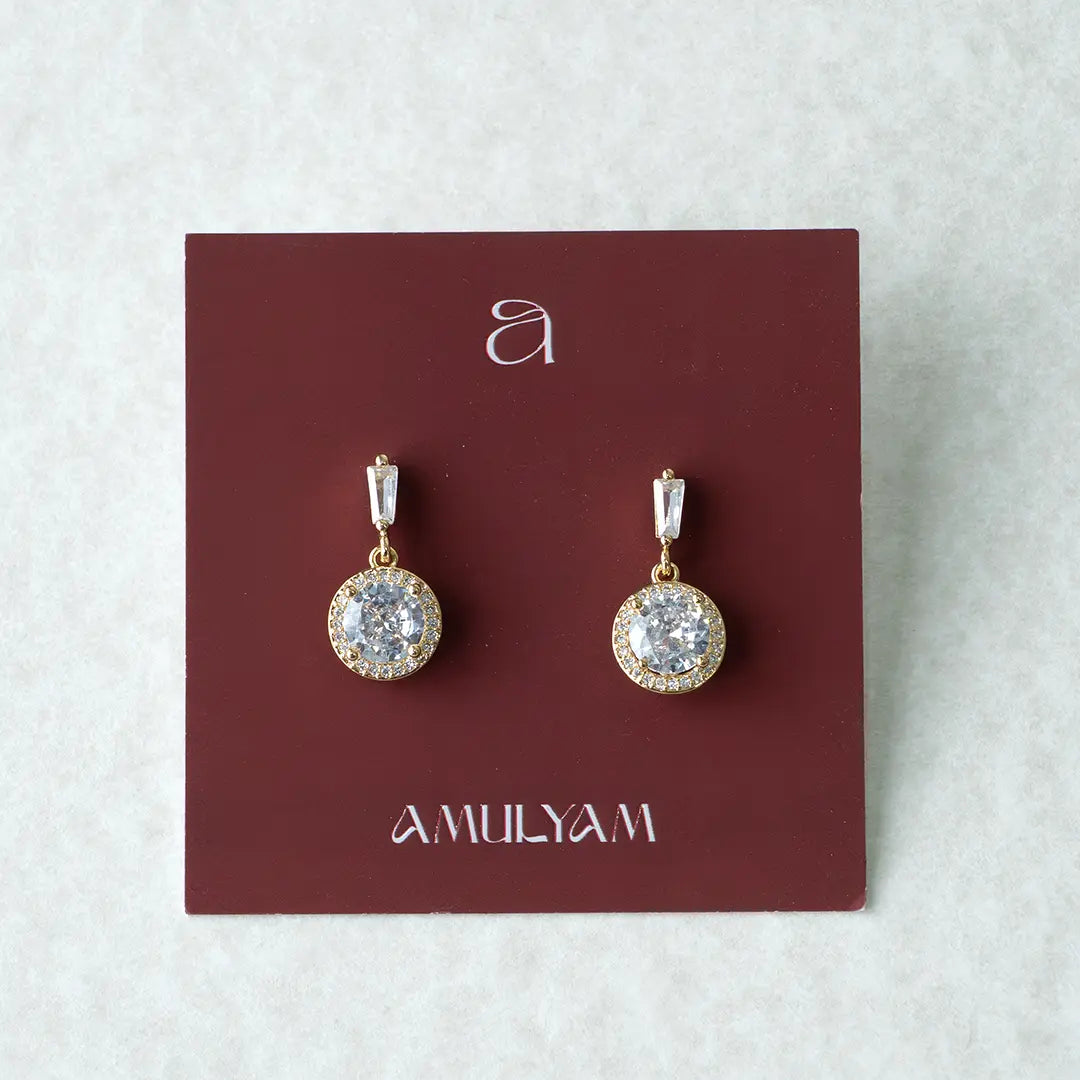 Solitaire Drop Earrings
