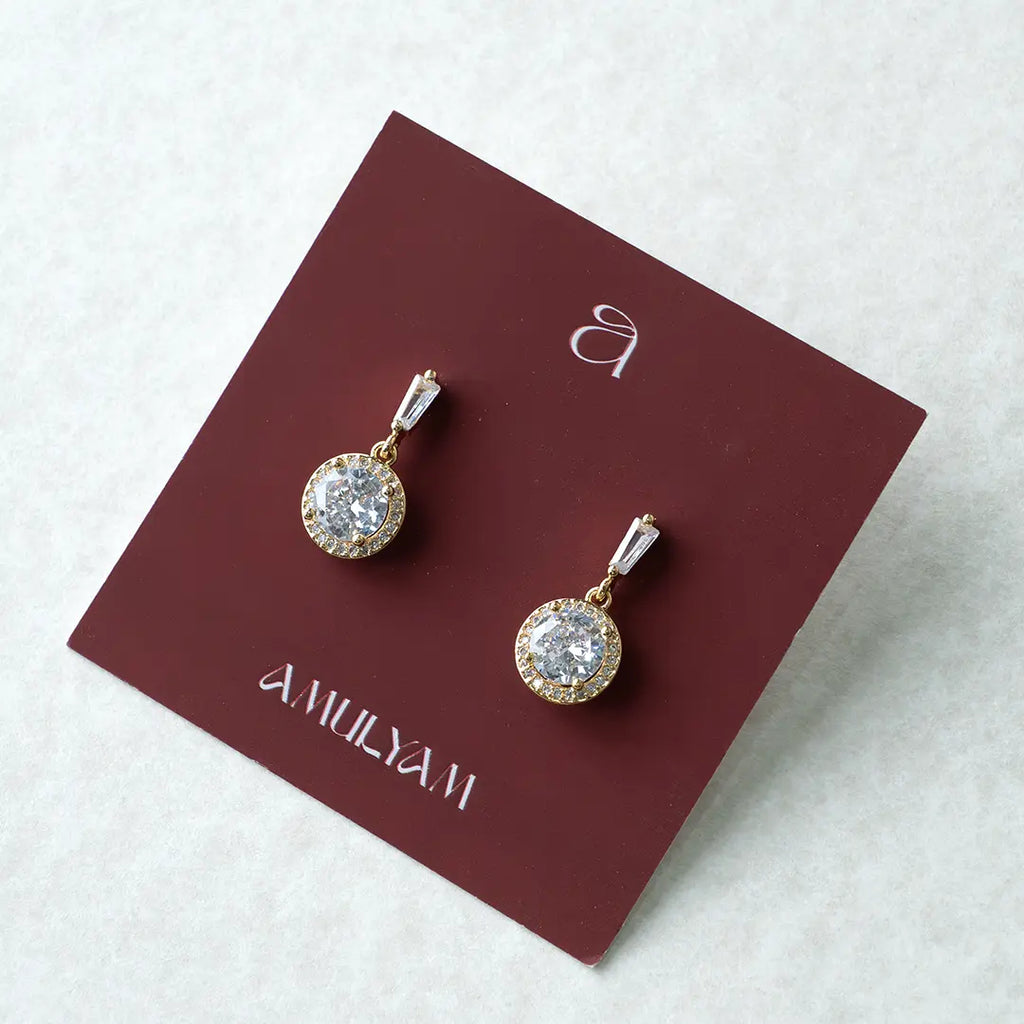 Solitaire Drop Earrings