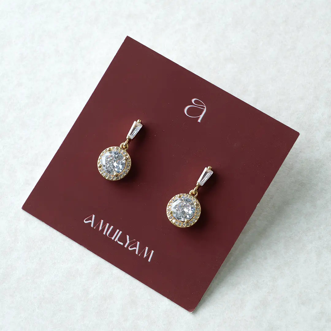 Solitaire Drop Earrings