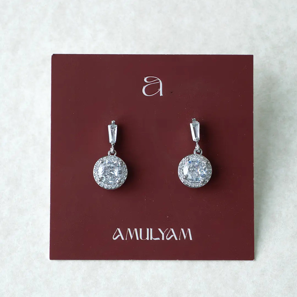 Solitaire Drop Earrings