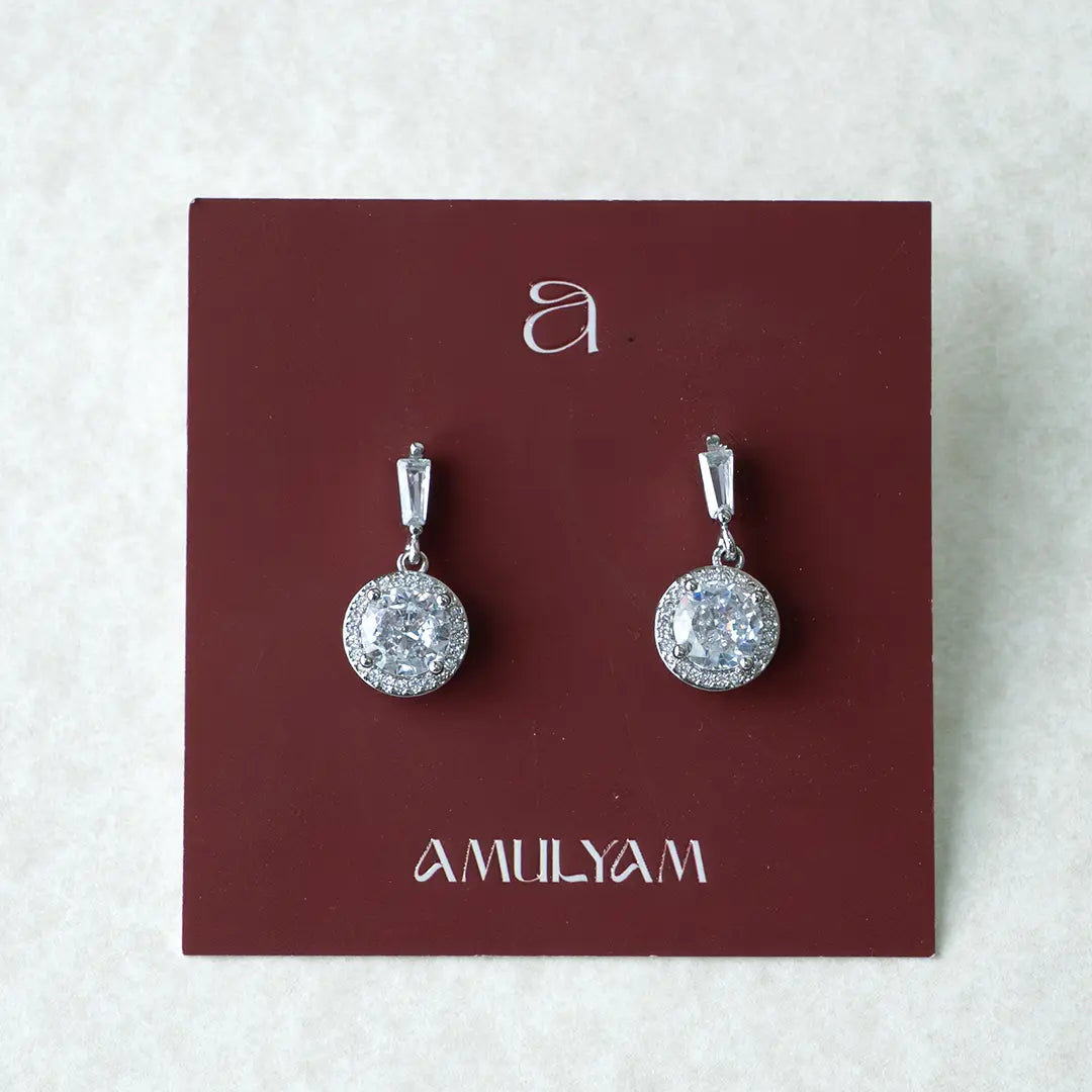 Solitaire Drop Earrings