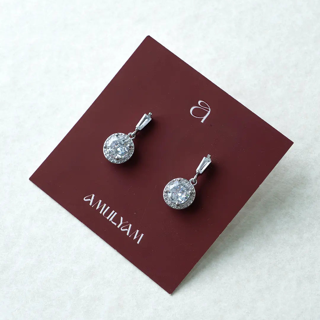 Solitaire Drop Earrings