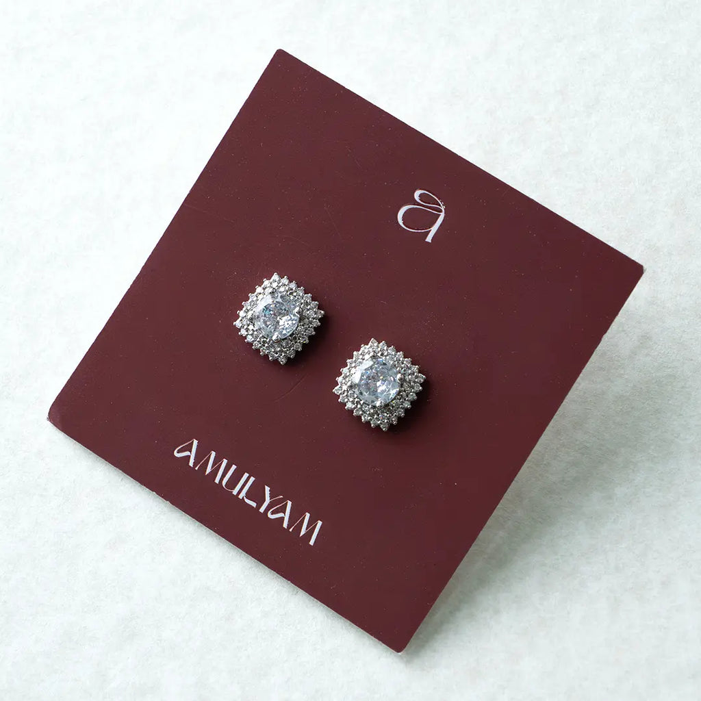 American Diamond Square Studs