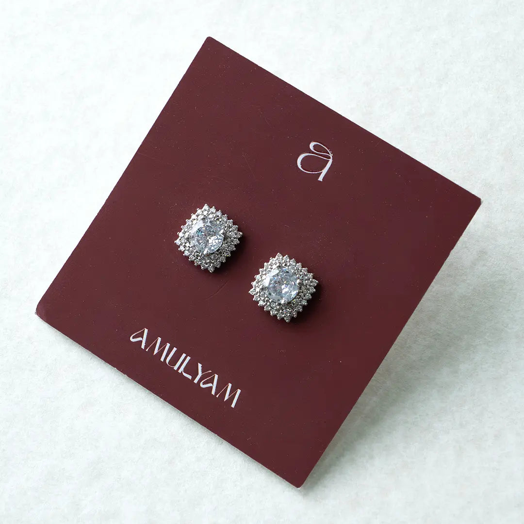 American Diamond Square Studs