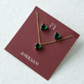 Green Heart Pendant Set