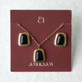 Black Gem Stone Set