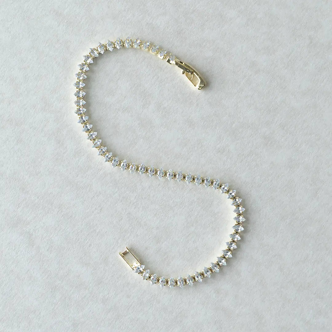 Marquise-Cut Diamond Tennis Bracelet