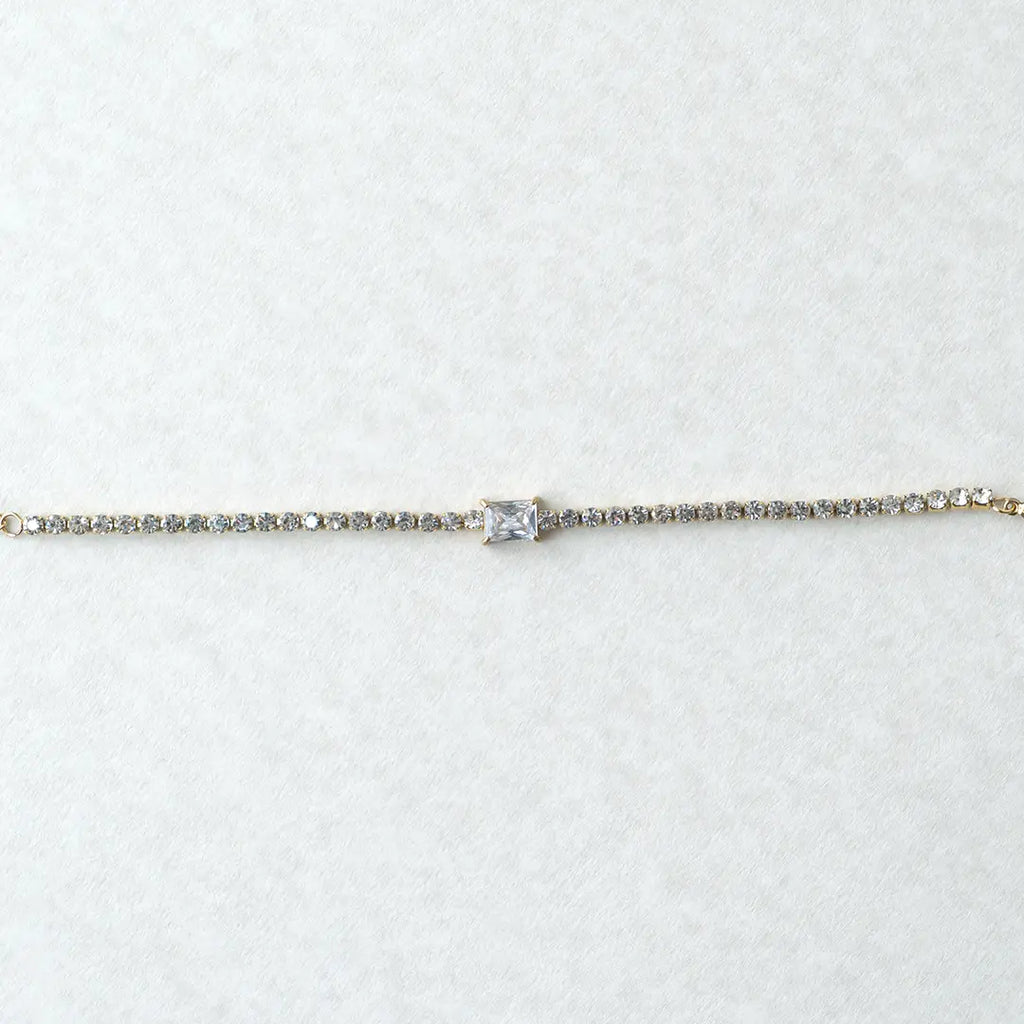 Solitaire Center Stone Tennis Bracelet