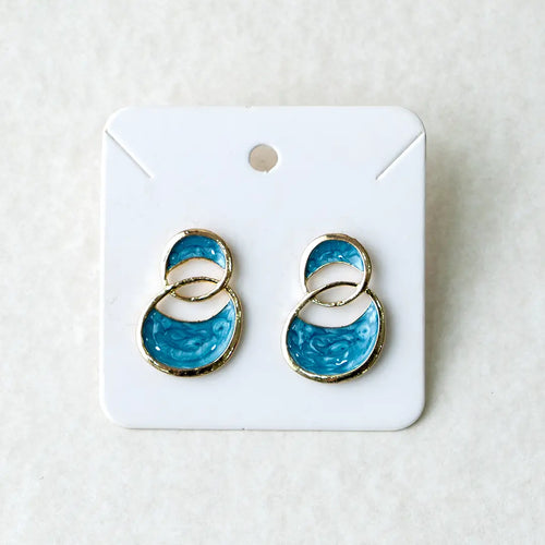 Blue Ocean Statement Earrings