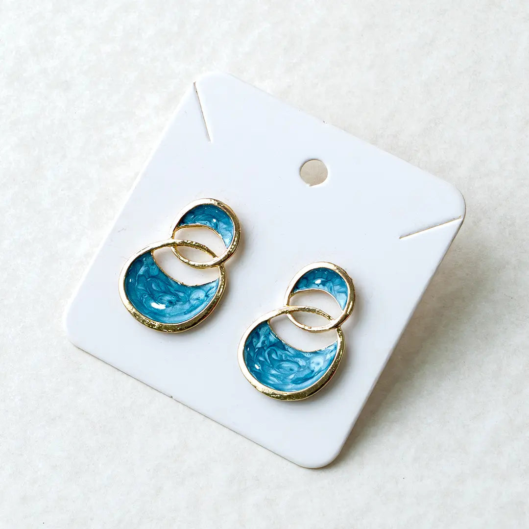 Blue Ocean statement Earrings