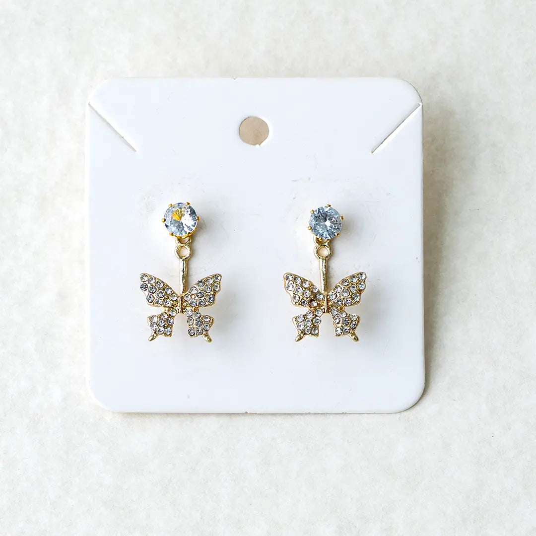 2 in 1 Butterfly Studs