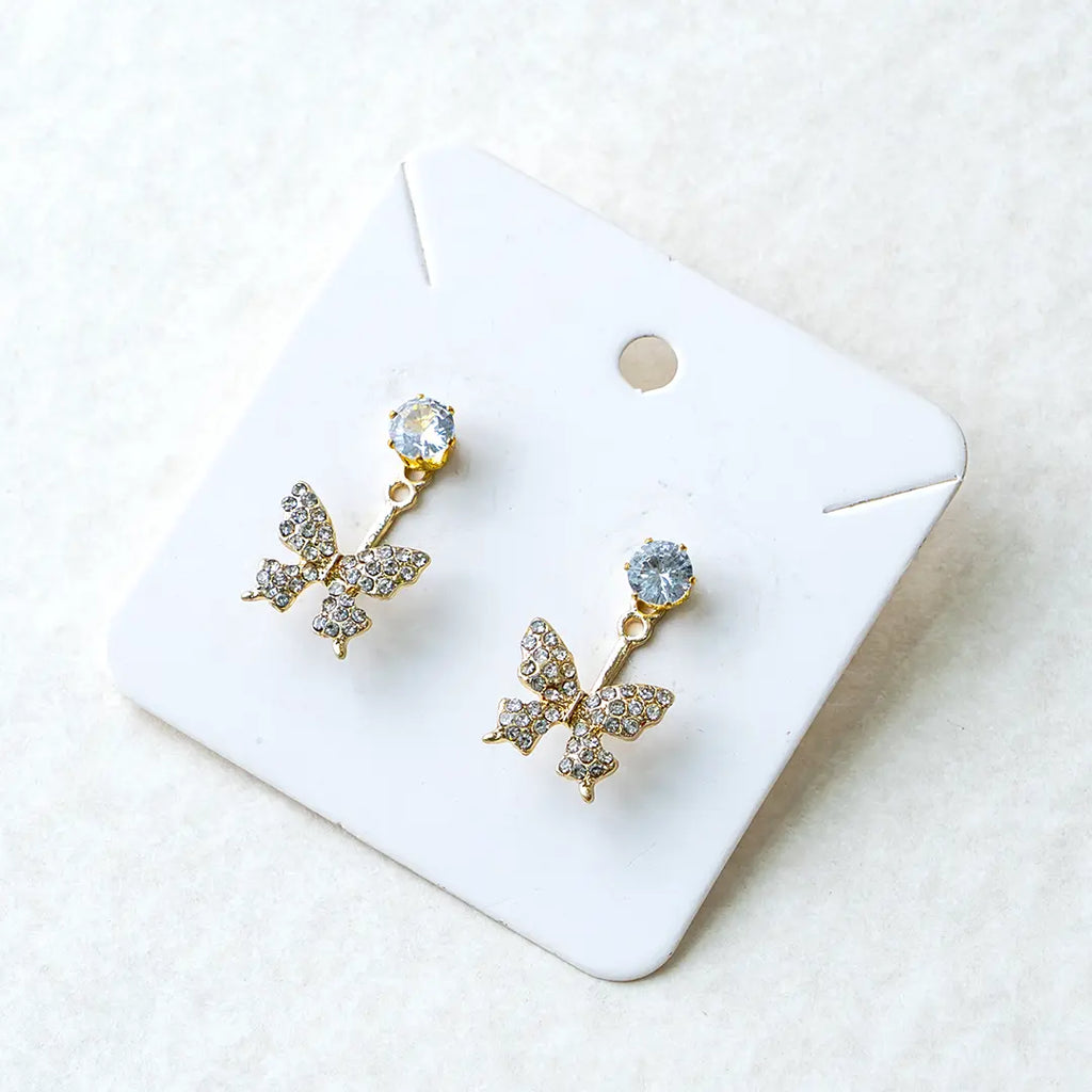 2 in 1 Butterfly Studs