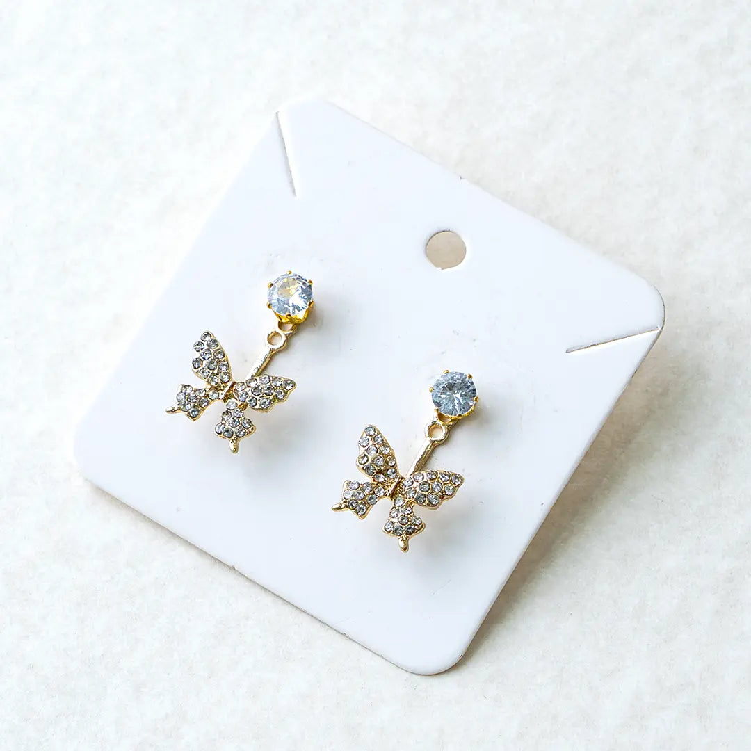 2 in 1 Butterfly Studs