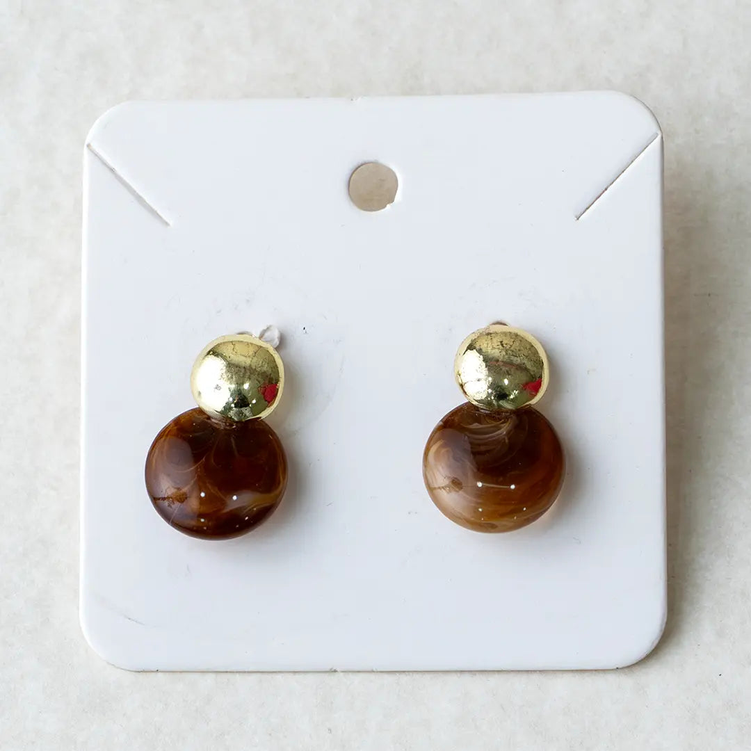 Golden Tiger Eye Drop Earrings
