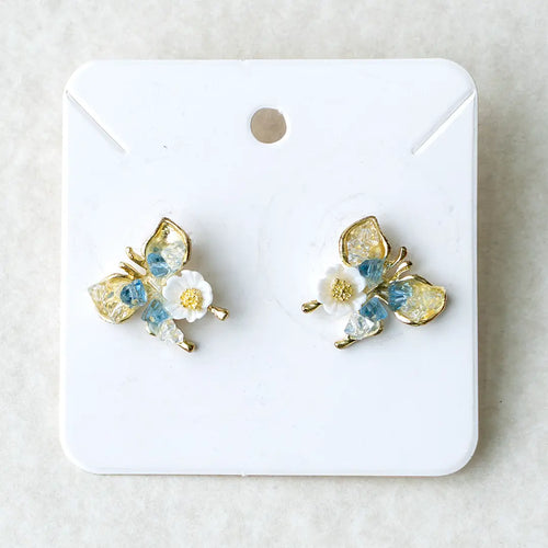 Blossom Butterfly Stud Earrings