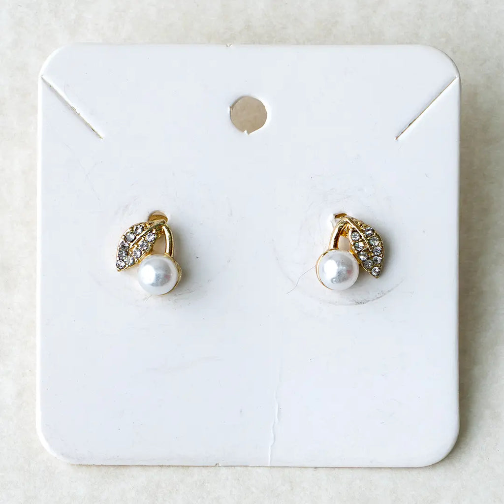 Leaf Pearl Earrings