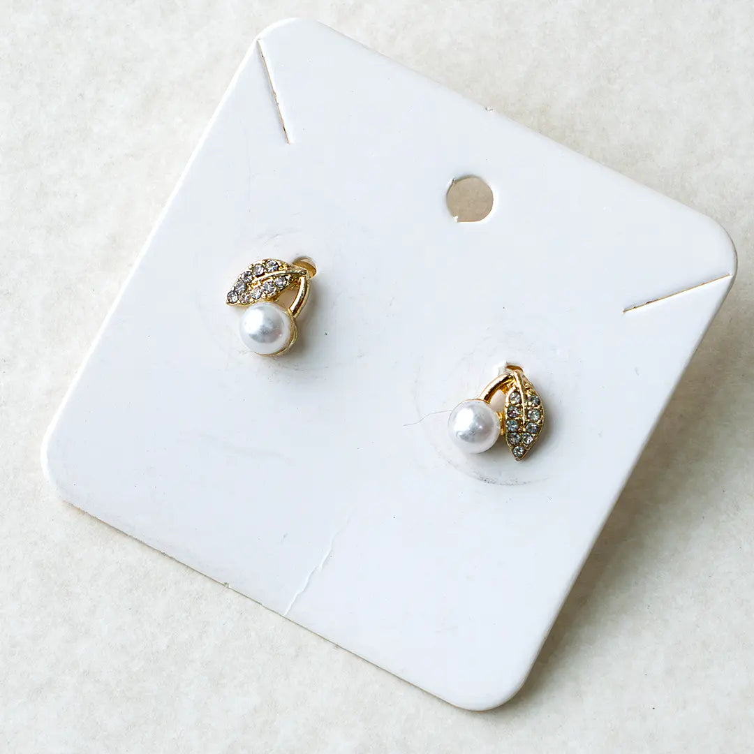 Leaf Pearl Earrings