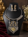 Gold-finish hasli choker necklace