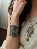 Oxidised big adjustable kada