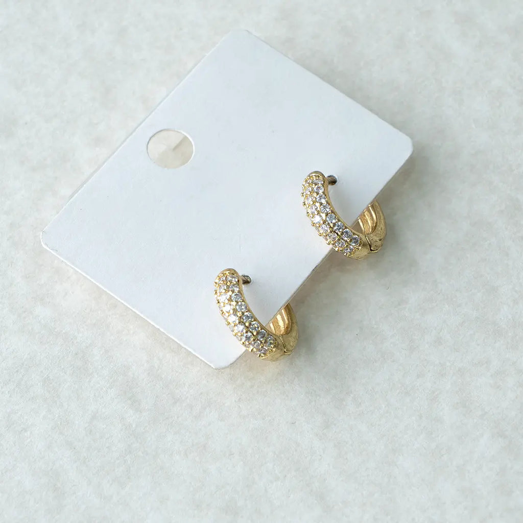 Cubic Zirconia Fancy Hoop Earrings